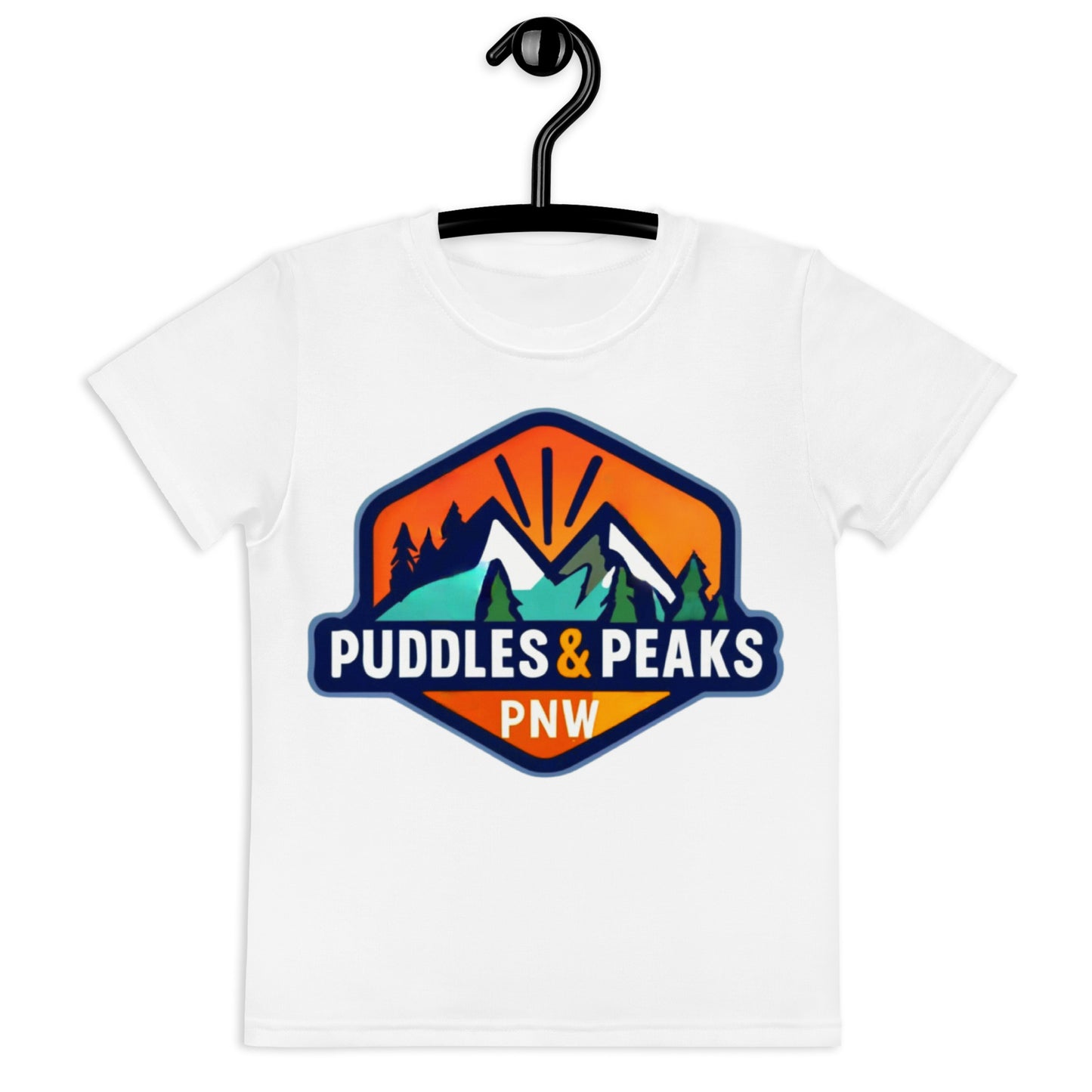 Puddles and Peaks - Kids crew neck t-shirt