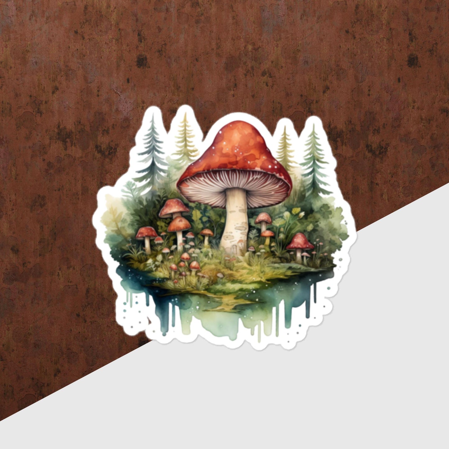 Forest mushroom sticker