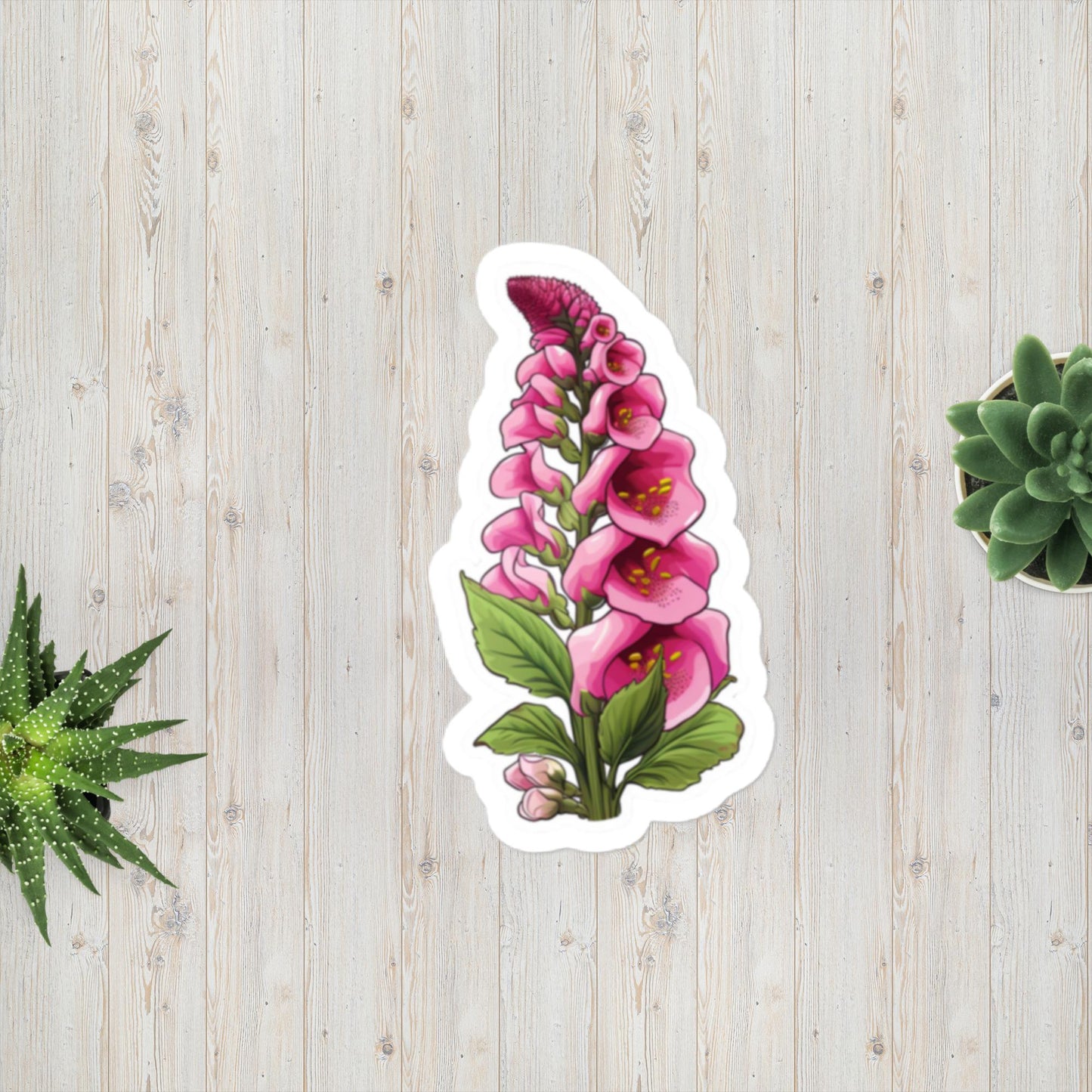 Pink fox glove sticker