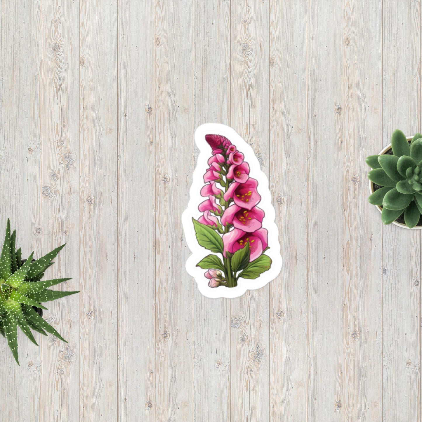 Pink fox glove sticker