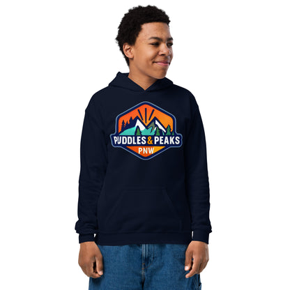 Puddles and Peaks - Youth heavy blend hoodie