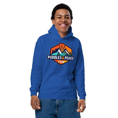 Puddles and Peaks - Youth heavy blend hoodie