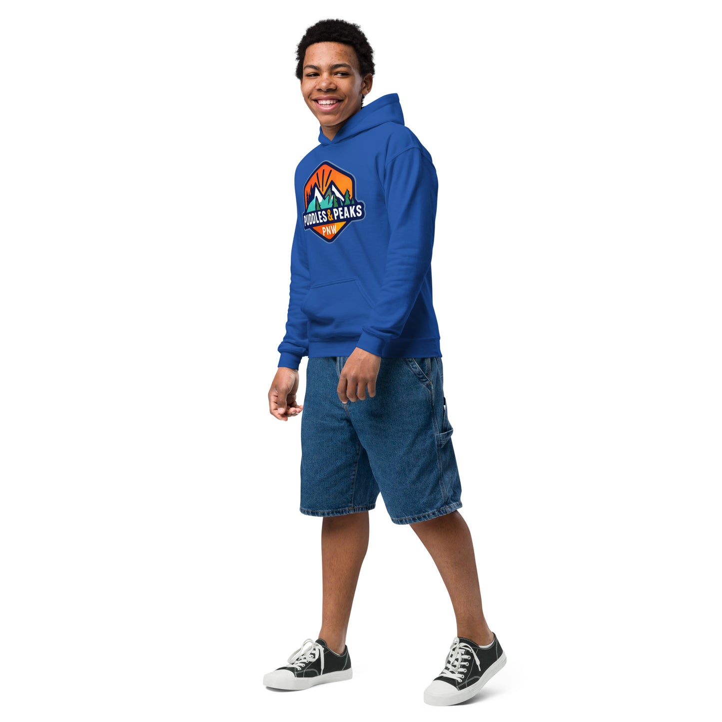 Puddles and Peaks - Youth heavy blend hoodie