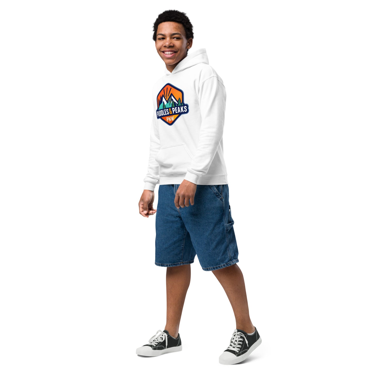 Puddles and Peaks - Youth heavy blend hoodie